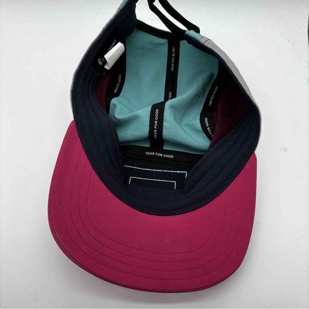 Cotopaxi Hat Cap Strap Back Color Block 5 Panel Unisex Pink Teal Purple - Picture 3 of 5
